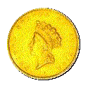 $1 Indian Type II Obverse, 1854-1856.