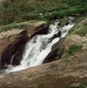 Waterfall by camp