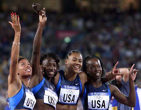 The US women's relay team won gold too!