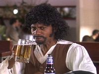  Dave chappelle impersonating Samuel L. Jackson impersonating Sam Adams and drinking beer