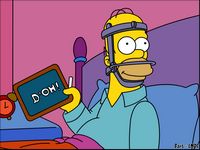  Homer with his jaw wired shut