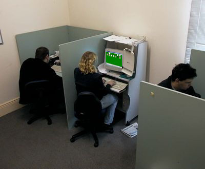 Web design team at work