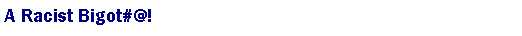 Text Box: A Racist Bigot#@!