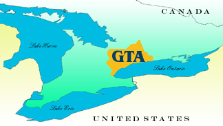 [ General map of GTA Area - Click to view detailed map of GTA Area ]