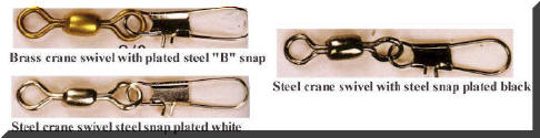 swivel, snap and general fishing terminal tackles