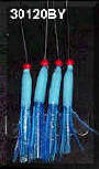 Fishing rig with fish skin, gel or streamer.