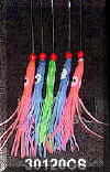 Fishing rig with fish skin, gel or streamer.