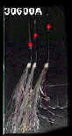 Fishing rig with fish skin, gel or streamer.