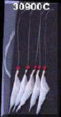 Fishing rig with fish skin, gel or streamer.