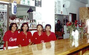 Friendly staff at Buakao Inn in Koh Phangan.