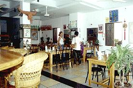 International food at Buakao Inn in Koh Phangan.