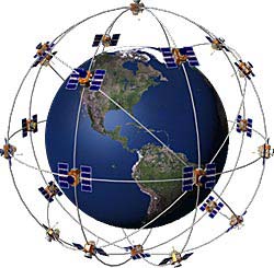 La red NAVSTAR, compuesta de 24 satlites, fundamento del sistema GPS
