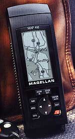 Pantalla de rutas en un GPS Magellan