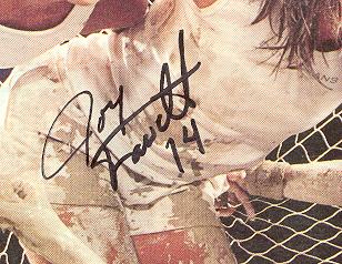 i got Joy to sign the Interview Magazine picture after a scrimmage at the March 2000 training camp in Florida