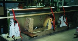 Elevator In Holding Jig During Nose Skin Installation