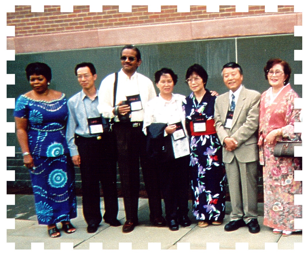 Conference participants from Nigeria, China and India.