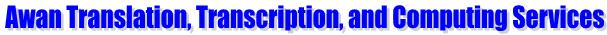 Awan Translationl, Transcription and Computing Services
