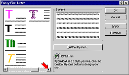 fancy letter dialogue box