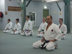 Bowing out at the Honbu dojo