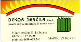 VIZITKA DEKOR SENČILA