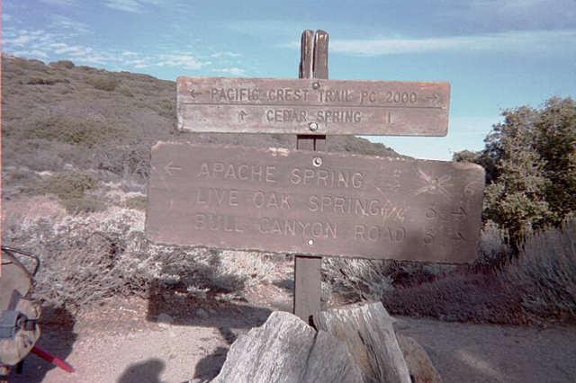 PCT AT CEDAR SPRINGS TRAILHEAD