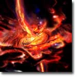 another artist conception of a weird looking black hole