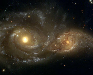two galaxies colliding