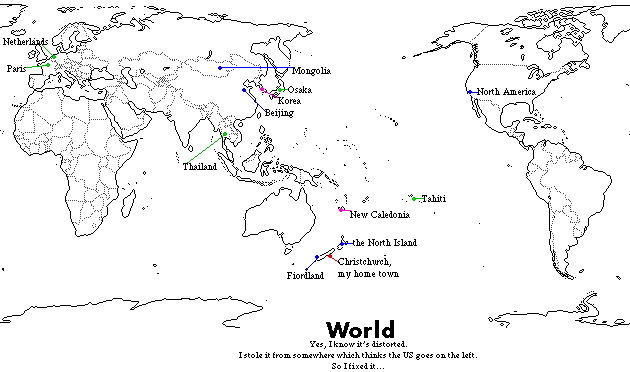 map of world travels