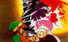 A magician casts a spell on Princess Zelda