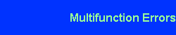 Multifunction Errors