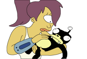 Leela with Nibbler