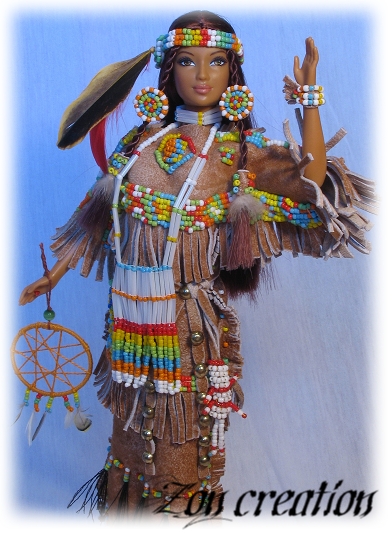 red indian doll