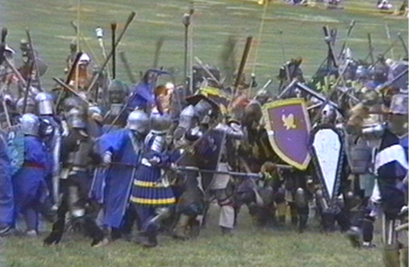 Vidcap of the field battle from Pennsic XX (20) video documentary