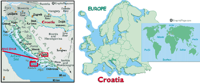 Map of Croatia