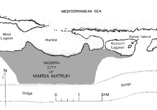 Figure ii) Location of Bates' Island (after White 1990)