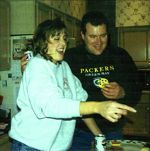 Joe and Melissa are laughing at...