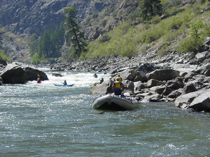 Inflatable Kayak on the MIddle Salmon