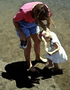 woman and child
