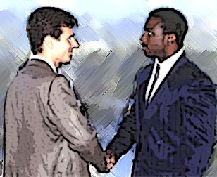 men shaking hands