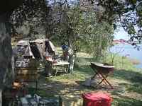 Pic. 1 Campsite on the banks of the Kavango