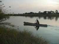 Pic. 2 Pottering round in a canoe.