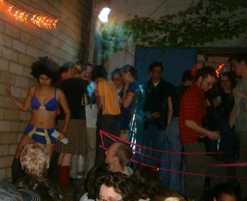 Performer enters the masses - photo by artandpolitics.com