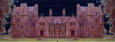 For nitpickers, this is a mirror amalgam of a gamma-gimicked picture of Lauriston Castle in Edinburgh