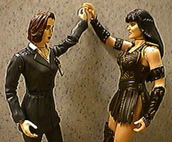 High-fiving action babes
