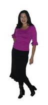 Black Scalloped Skirt