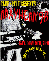 Mayhem '98 poster