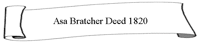 Asa Bratcher Deed 1820