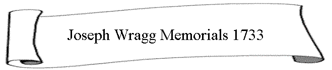 Joseph Wragg Memorials 1733