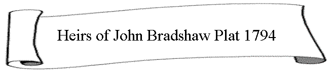 Heirs of John Bradshaw Plat 1794