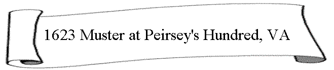 1623 Muster at Peirsey's Hundred, VA